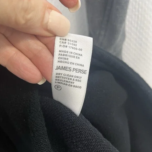 Standard James Perse Full Wrap Sweatshirt Coat Black Gray 2/ Medium Classic